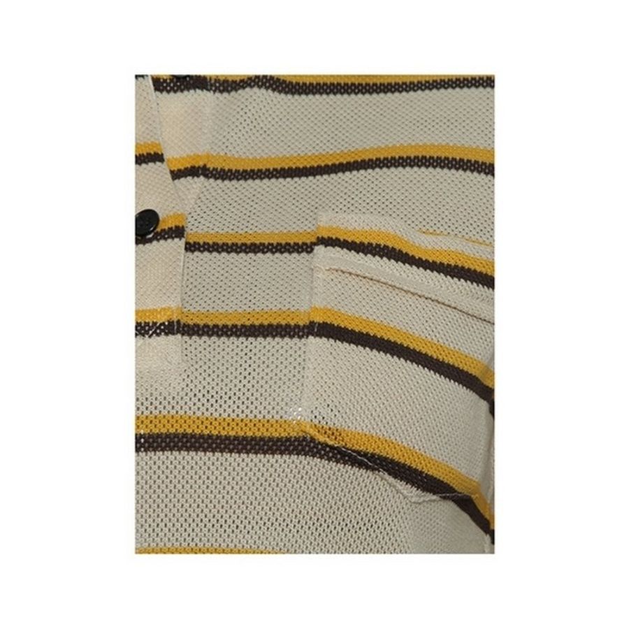 Proenza Schouler Stripes Polo Tee for Women in Beige/Yellow (R122415-JCP05-10904-2)-2