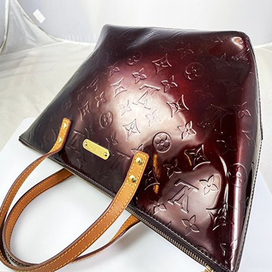 已售出*Louis Vuitton 紫紅色Vernis Bellerue 手提包(PM) M93583-12