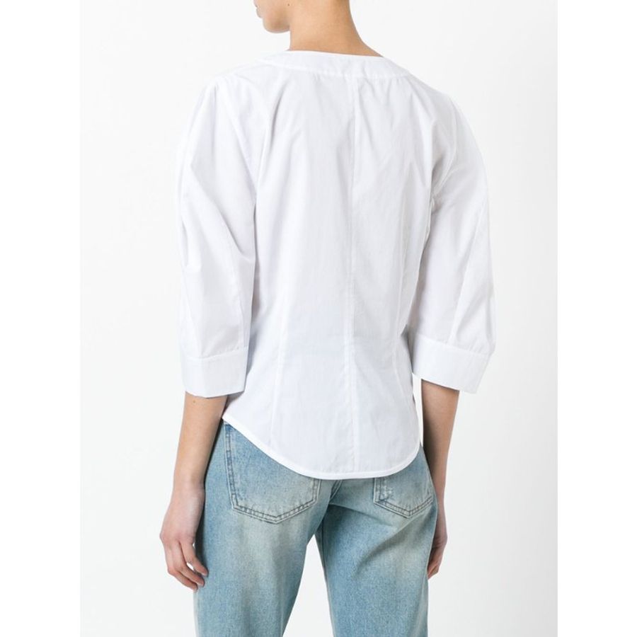 Stella Mccartney Round Neck Statement Sleeve Top for Women in White (472174-SEA51-9000-44)-1