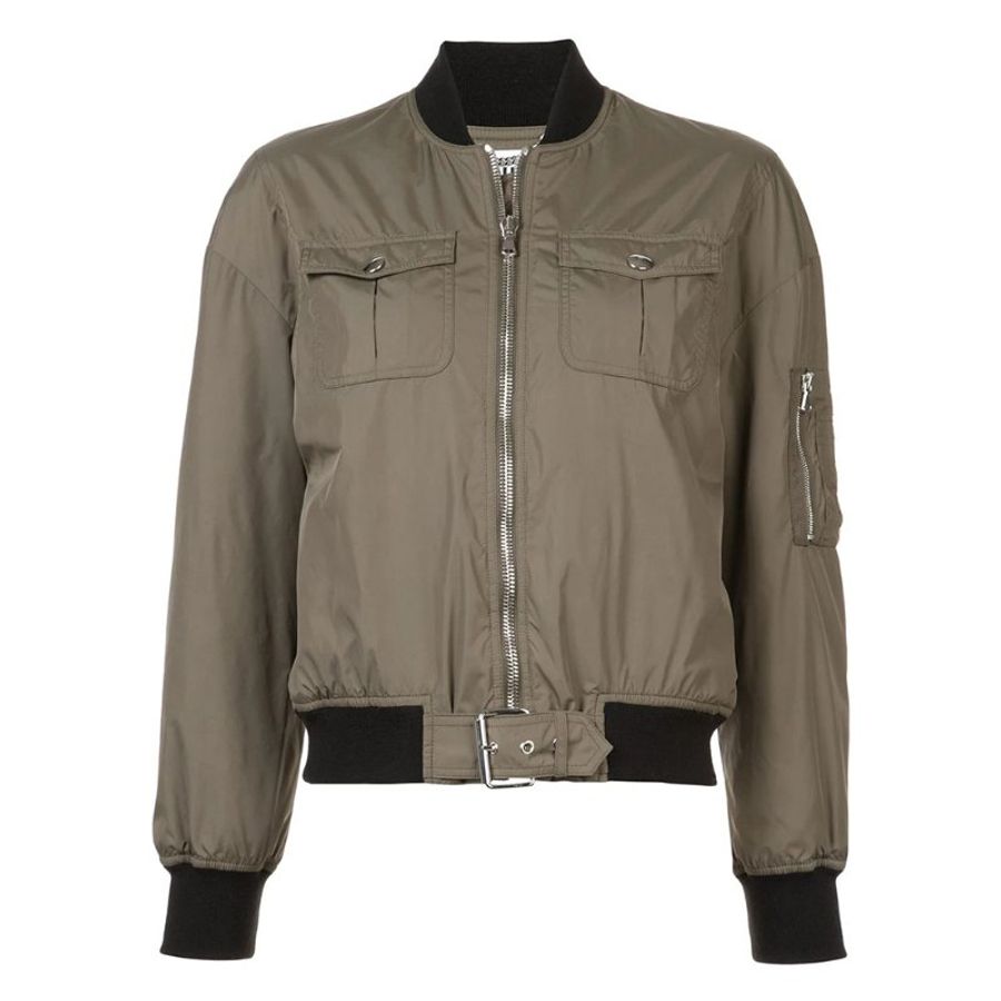 Moschino Cropped Bomber Jacket for Women in Green (A0518-5515-3440-40)-0