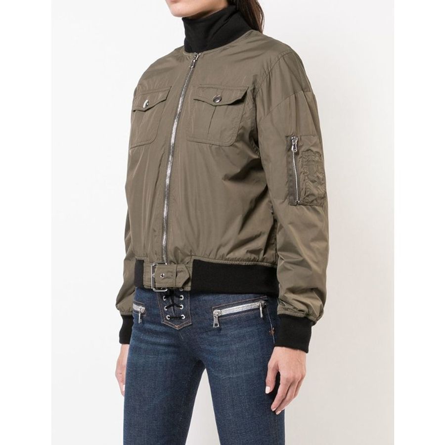 Moschino Cropped Bomber Jacket for Women in Green (A0518-5515-3440-40)-3