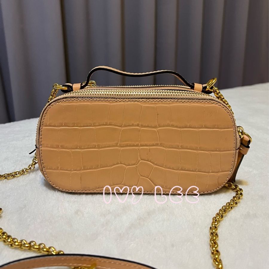 CHLOÉ mini Vanity crossbody bag 粉膚淡橘色 肩背包 斜背包 二手精品-1