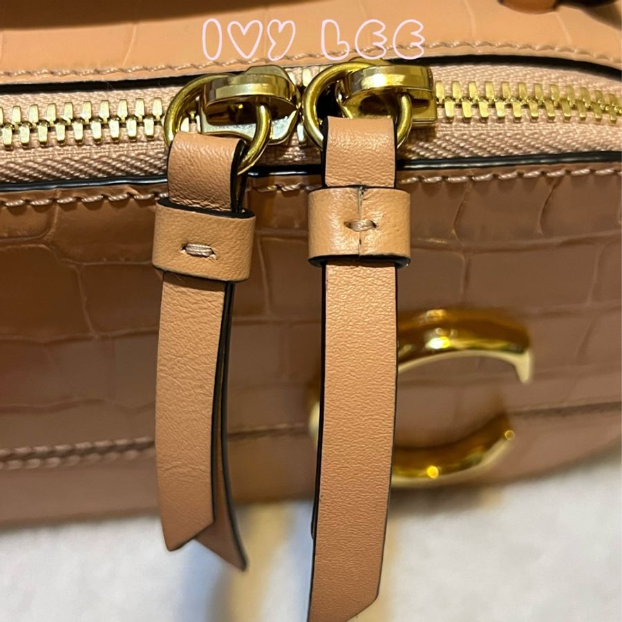 CHLOÉ mini Vanity crossbody bag 粉膚淡橘色 肩背包 斜背包 二手精品-3