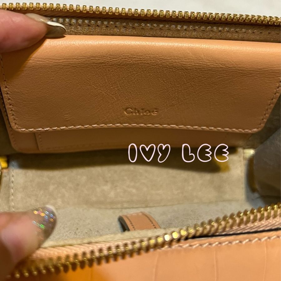 CHLOÉ mini Vanity crossbody bag 粉膚淡橘色 肩背包 斜背包 二手精品-5