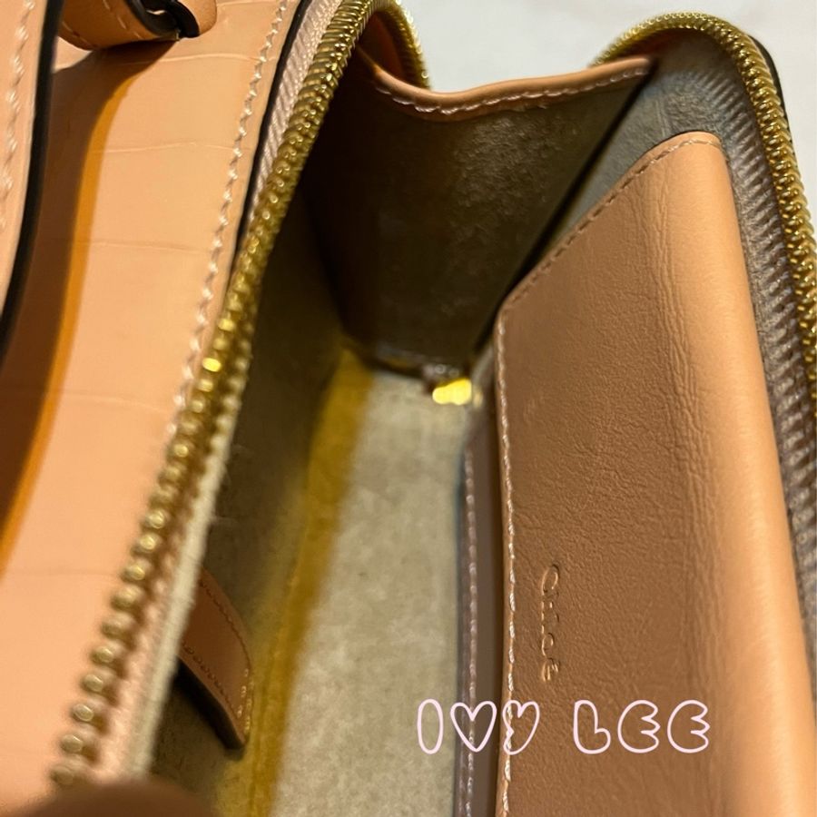 CHLOÉ mini Vanity crossbody bag 粉膚淡橘色 肩背包 斜背包 二手精品-7
