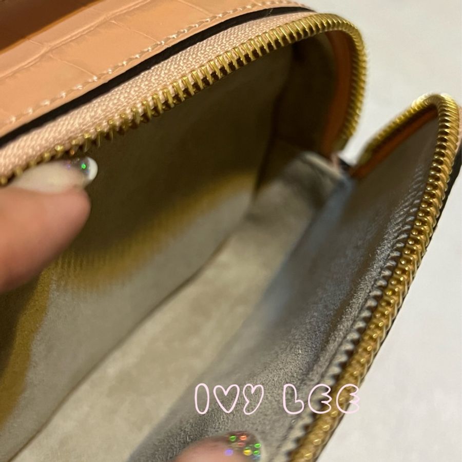 CHLOÉ mini Vanity crossbody bag 粉膚淡橘色 肩背包 斜背包 二手精品-10