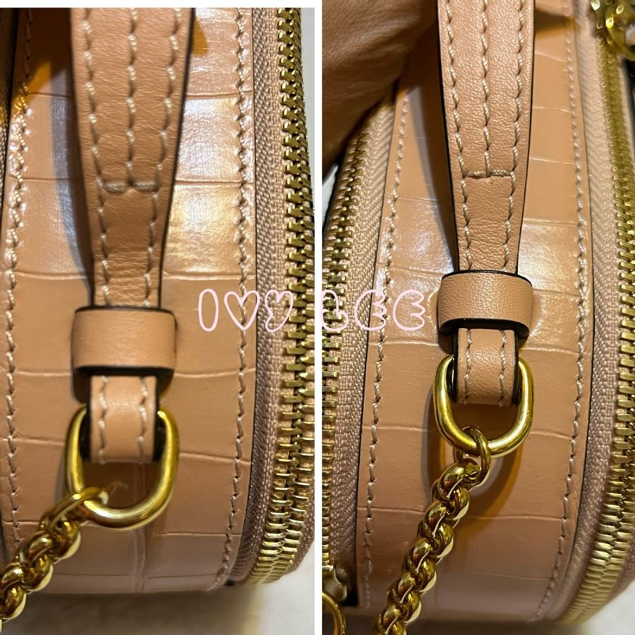 CHLOÉ mini Vanity crossbody bag 粉膚淡橘色 肩背包 斜背包 二手精品-12