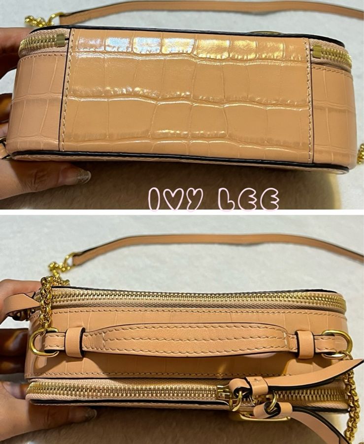 CHLOÉ mini Vanity crossbody bag 粉膚淡橘色 肩背包 斜背包 二手精品-13