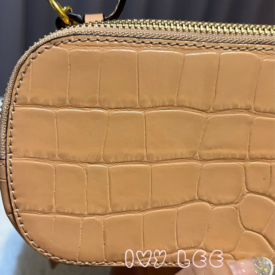 CHLOÉ mini Vanity crossbody bag 粉膚淡橘色 肩背包 斜背包 二手精品-22