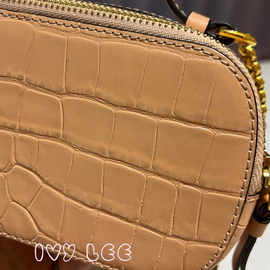 CHLOÉ mini Vanity crossbody bag 粉膚淡橘色 肩背包 斜背包 二手精品-23