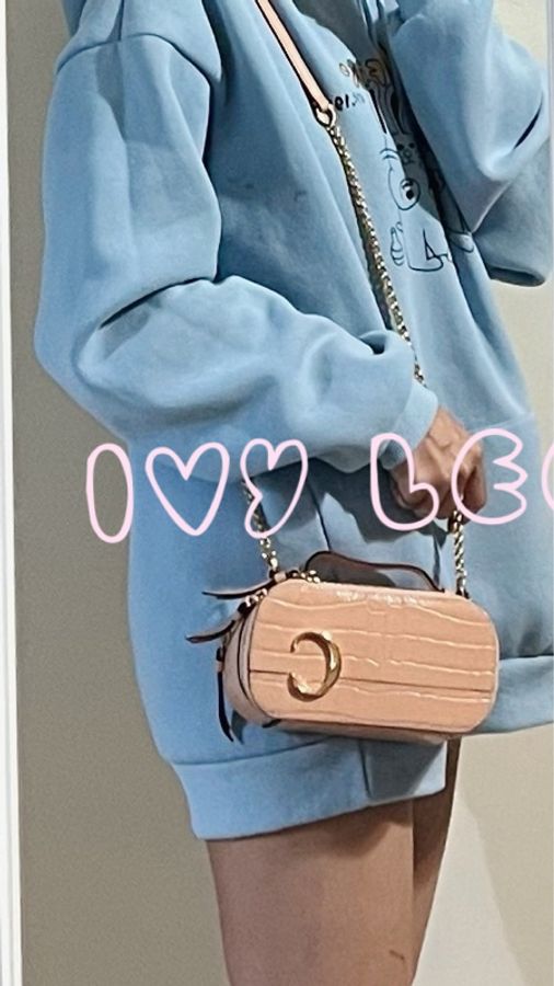 CHLOÉ mini Vanity crossbody bag 粉膚淡橘色 肩背包 斜背包 二手精品-25