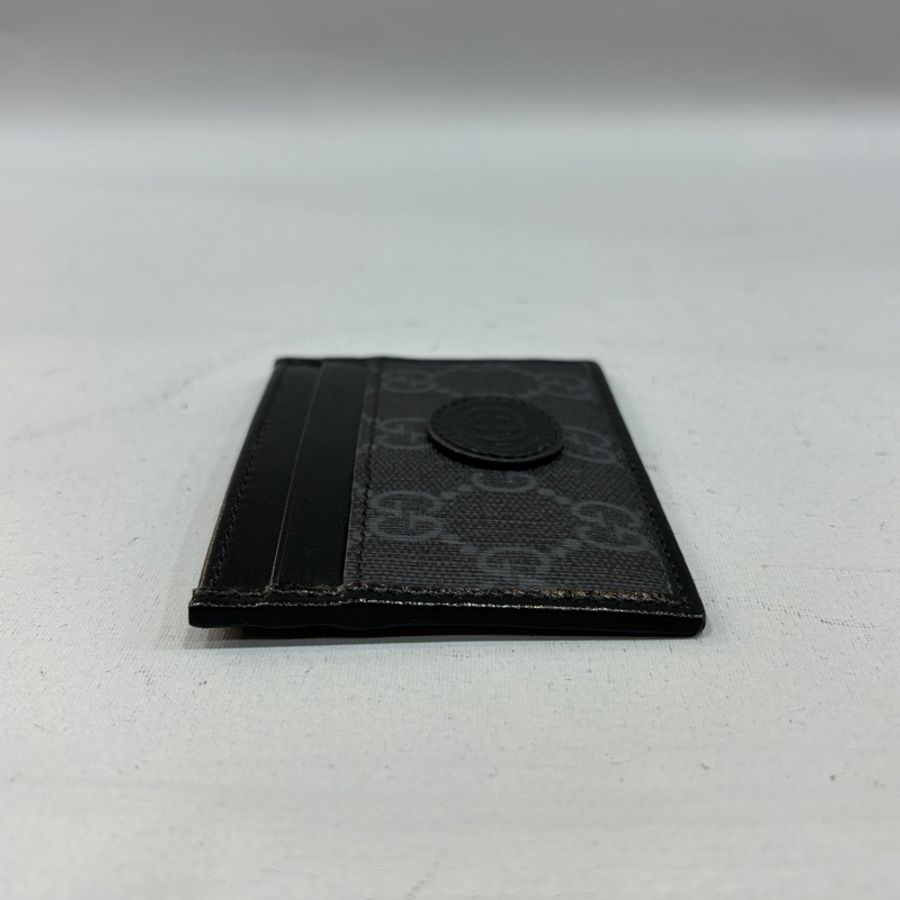 Gucci 673002黑牛皮老花Interlocking G卡片套-3