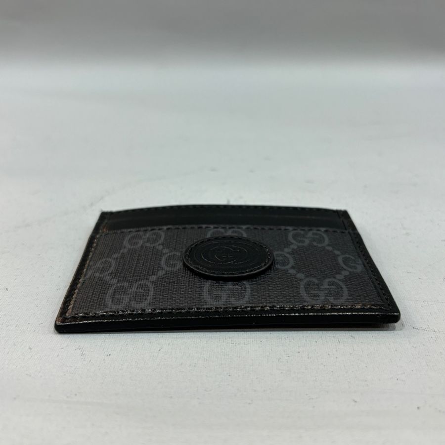 Gucci 673002黑牛皮老花Interlocking G卡片套-4