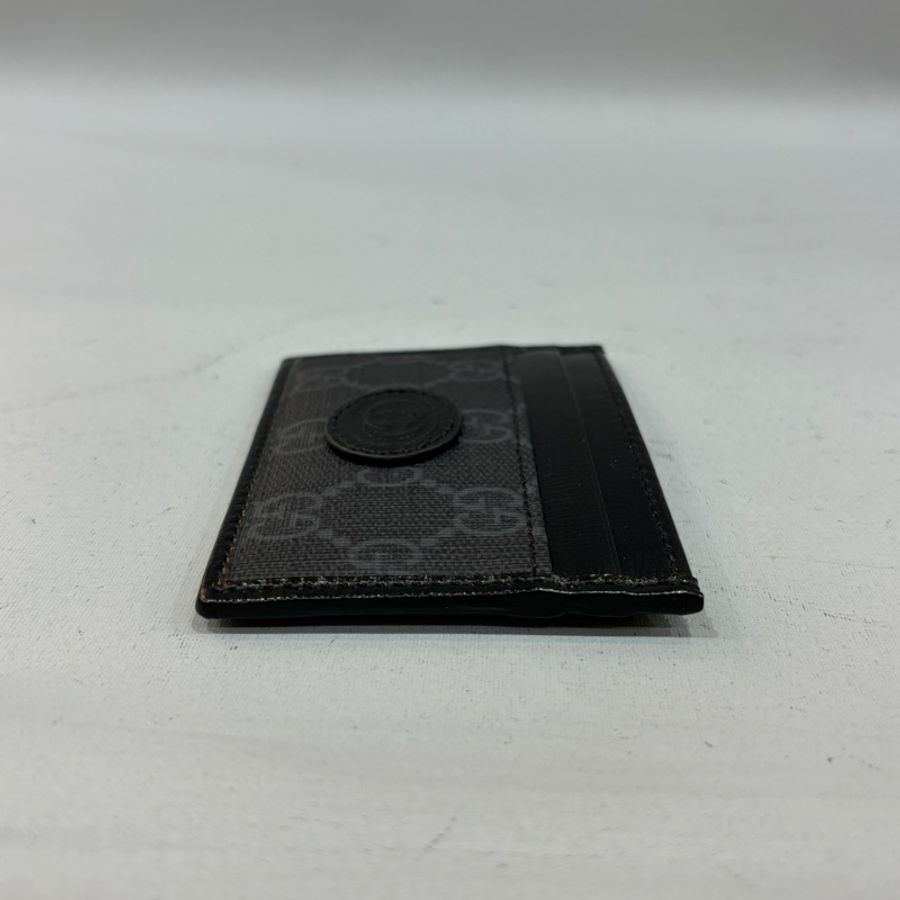 Gucci 673002黑牛皮老花Interlocking G卡片套-5