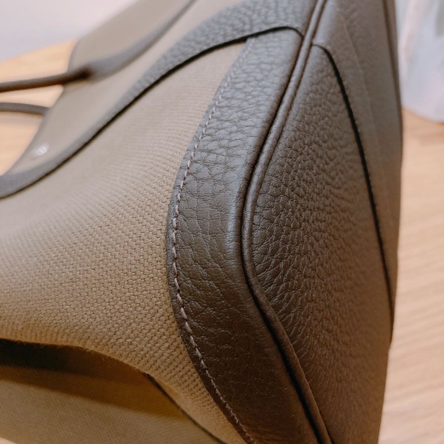 Hermes Garden Party 36 愛馬仕 花園包36 Size 烏木皮拼布 6T-3