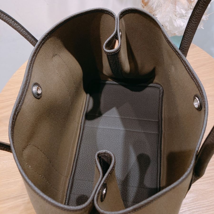 Hermes Garden Party 36 愛馬仕 花園包36 Size 烏木皮拼布 6T-8