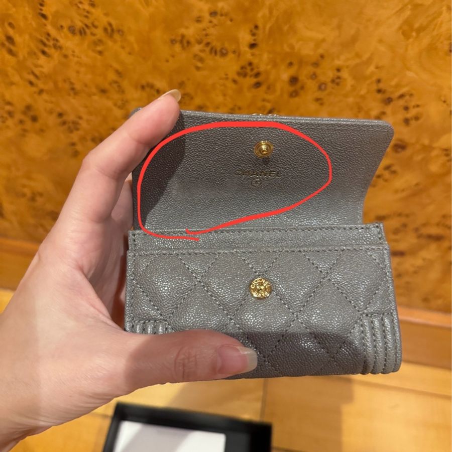 chanel boy荔枝皮卡夾-3