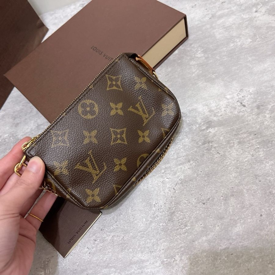 LV經典原花mini鏈條包 小麻將包-2