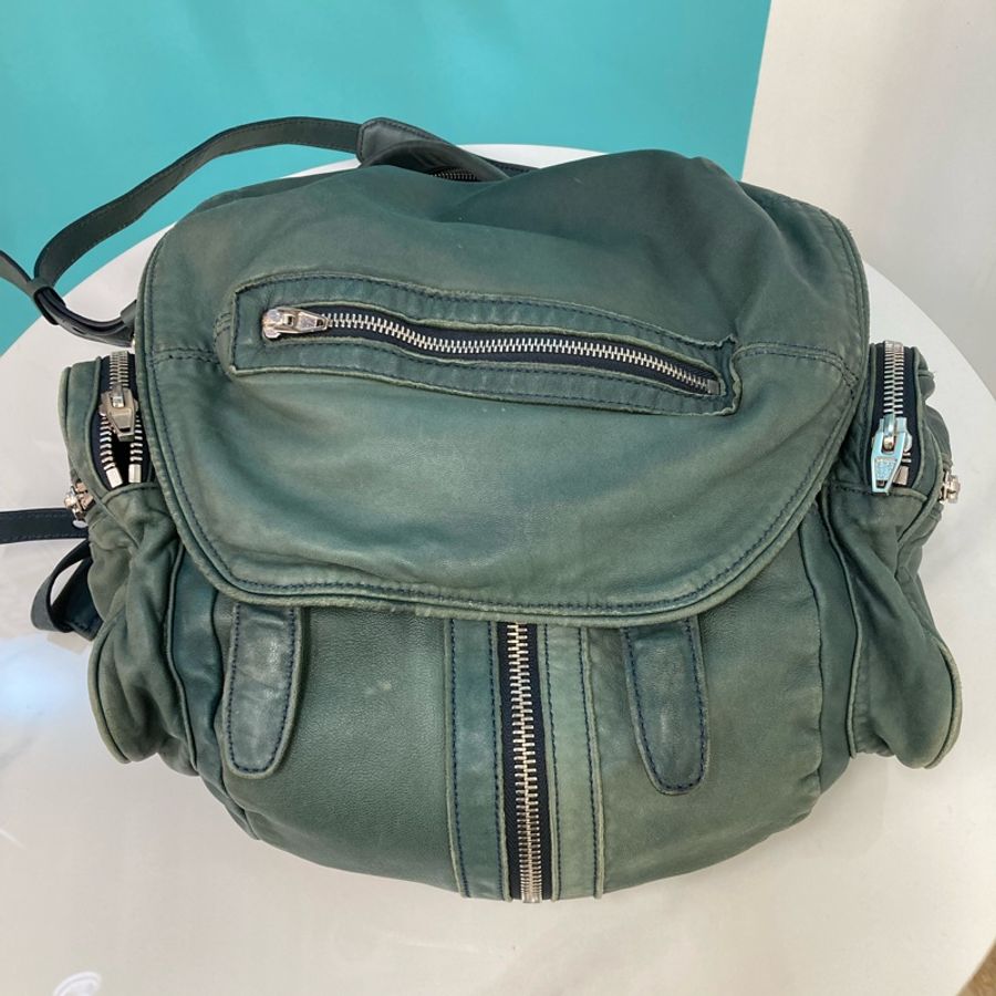 亞力山大王 Alexander Wang Marti Backpack 系列雙肩背包 單肩斜挎 復古綠 軍綠 多用途-16