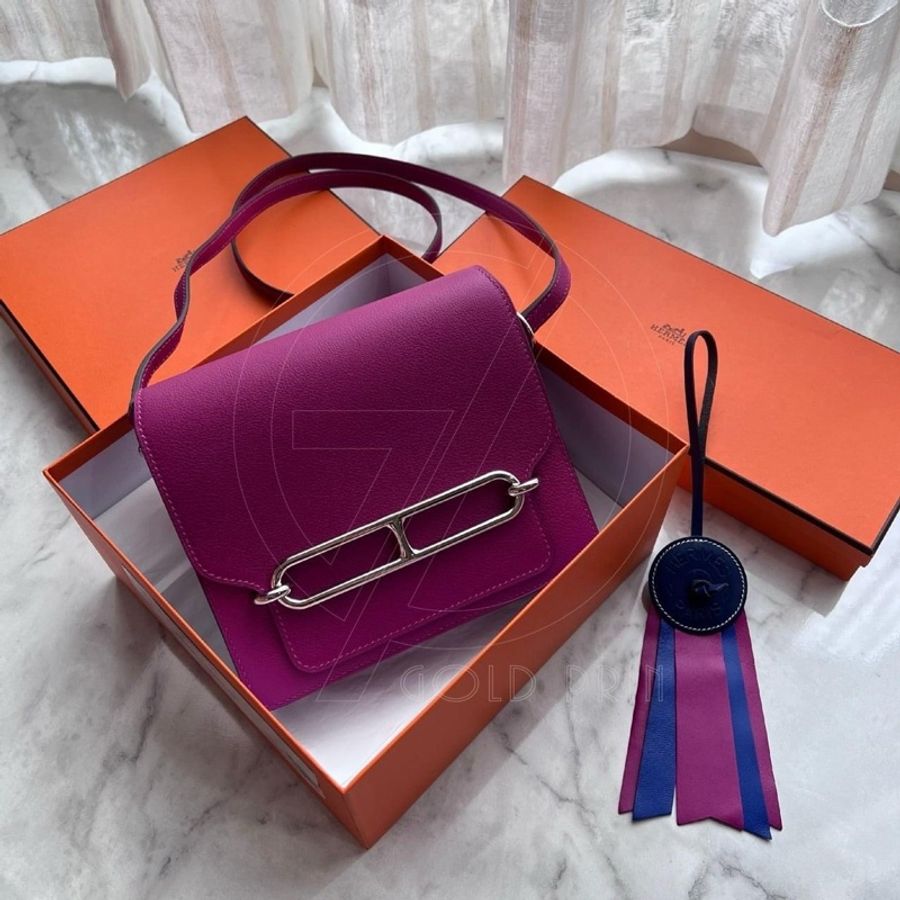 【🐎HERMES🐎】 HERMES愛馬仕Roulis mini L3玫瑰紫-1