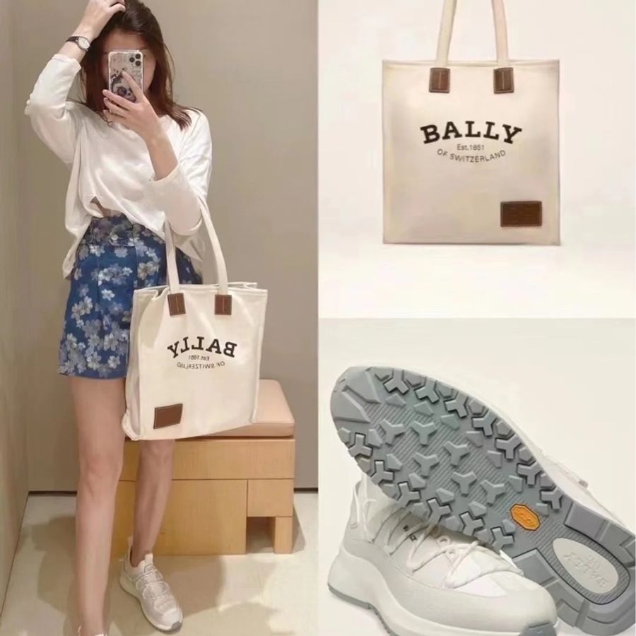 全新Bally crystalia logo-print tote bag-6