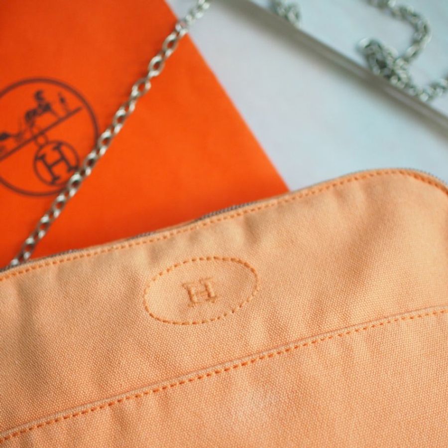 新品上架 現貨 🔥💖 ✨Hermes 小包 HERMES 小包包 HERMES 帆布包 經典橙色-8