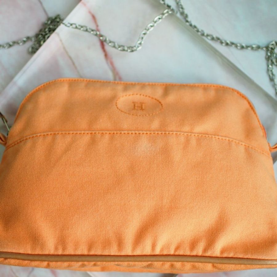 新品上架 現貨 🔥💖 ✨Hermes 小包 HERMES 小包包 HERMES 帆布包 經典橙色-9