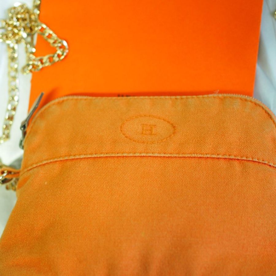 新品上架 現貨 🔥💖 ✨Hermes 帆布小包 HERMES 小包包 HERMES 帆布包 經典橙色-11