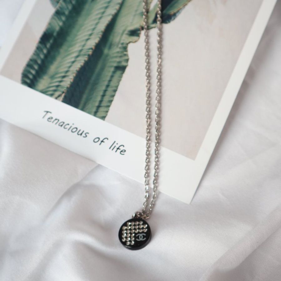 新品上架 現貨 🔥💖 ✨Chanel Necklace Chanel Vintage Necklace Chanel 閃石圓牌仔頸鏈 Chanel 頸鏈-6