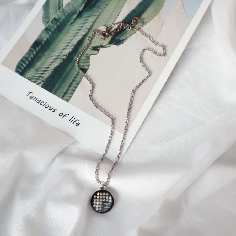 新品上架 現貨 🔥💖 ✨Chanel Necklace Chanel Vintage Necklace Chanel 閃石圓牌仔頸鏈 Chanel 頸鏈-8