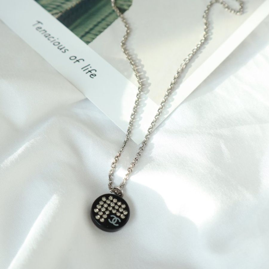 新品上架 現貨 🔥💖 ✨Chanel Necklace Chanel Vintage Necklace Chanel 閃石圓牌仔頸鏈 Chanel 頸鏈-14