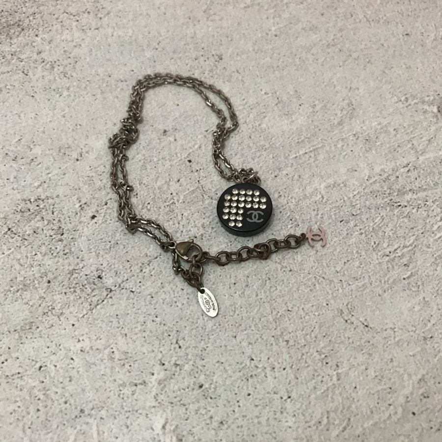 新品上架 現貨 🔥💖 ✨Chanel Necklace Chanel Vintage Necklace Chanel 閃石圓牌仔頸鏈 Chanel 頸鏈-16