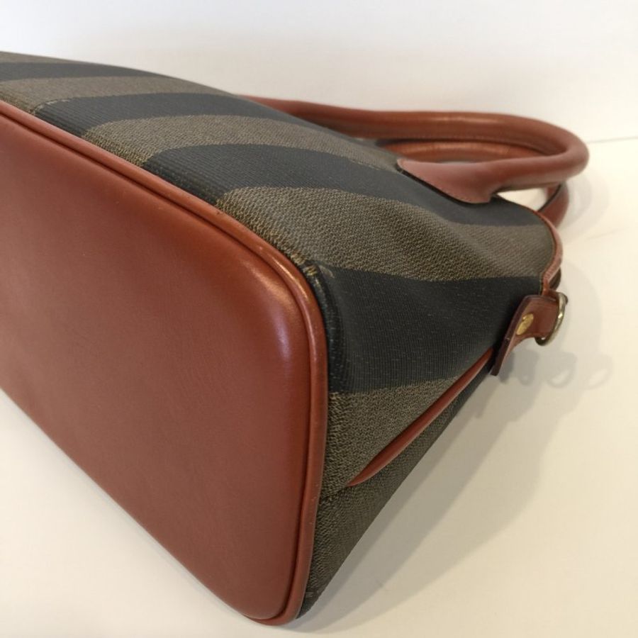 Fendi 條紋圓弧提背二用包 /貝殼包/艾瑪包-6