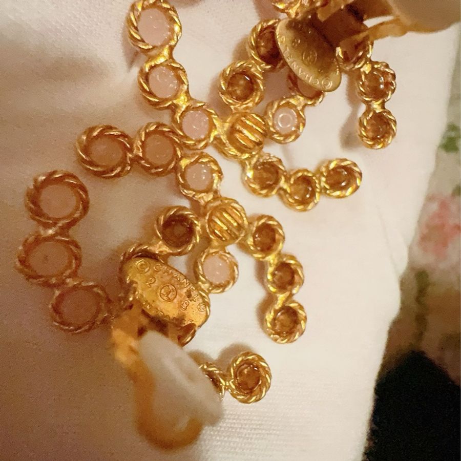 Chanel Vintage 香奈兒中古款耳環/很大/重工稀有款-5