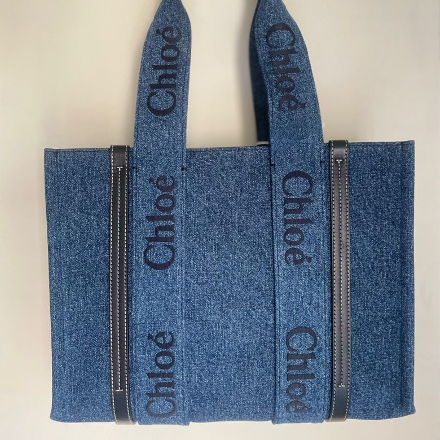 Chloe中款丹寧托特包-8