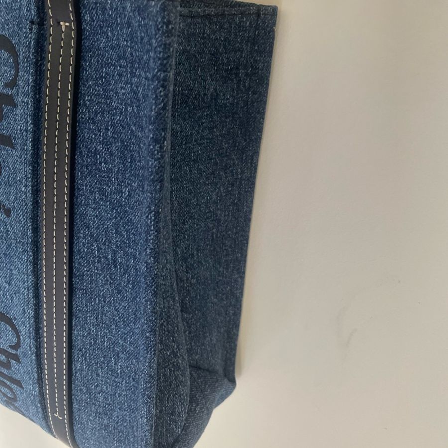 Chloe中款丹寧托特包-5