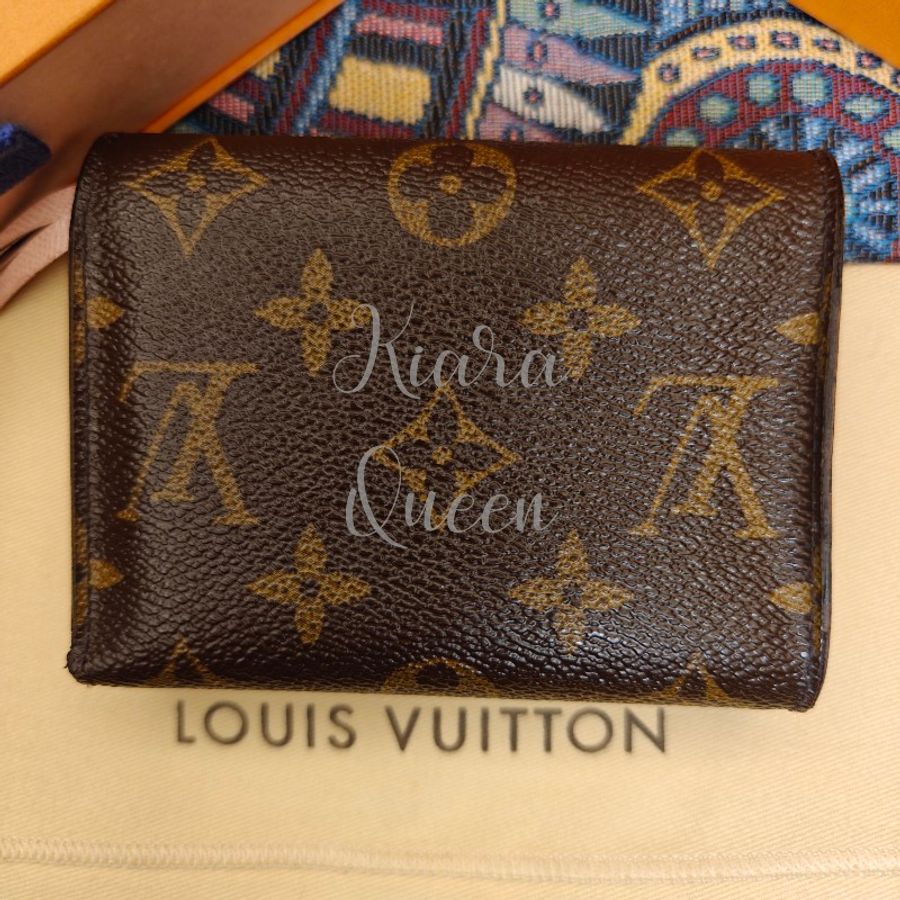🔥Louis Vuitton LV 老花 信封 粉紅 錢包 皮夾 短夾 銀包 散紙包 零錢格 wallet-1