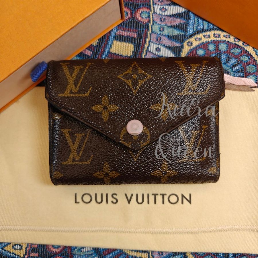 🔥Louis Vuitton LV 老花 信封 粉紅 錢包 皮夾 短夾 銀包 散紙包 零錢格 wallet-5