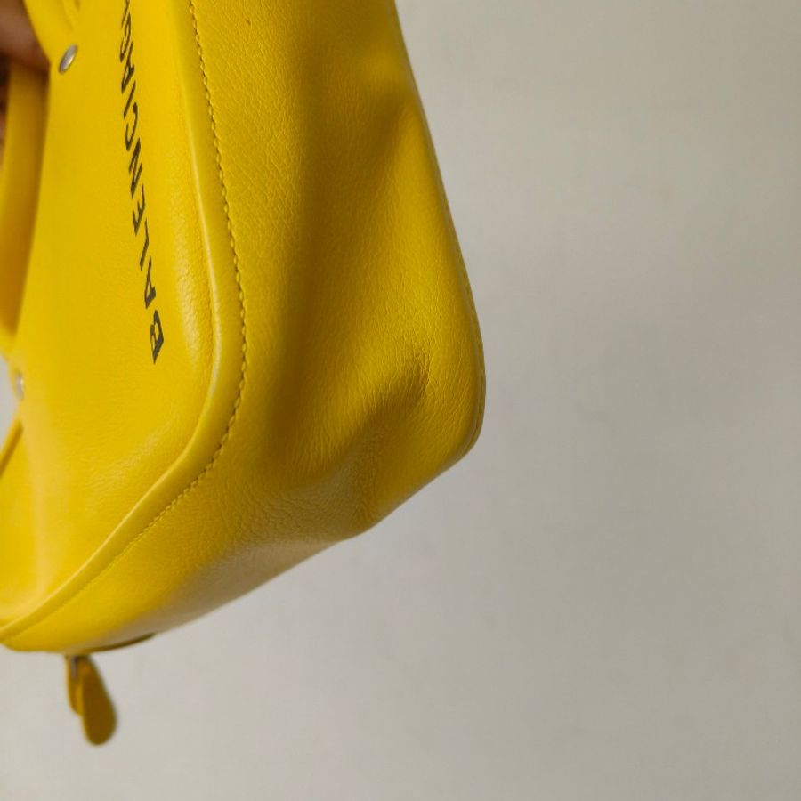 【9成新】㊣✨BALENCIAGA✨巴黎世家 (附防塵袋)小雞黃 三角 手提包 肩背包 斜背包 三角包/二手包/二手精品/保證正品🌳二手樹屋🌳-35