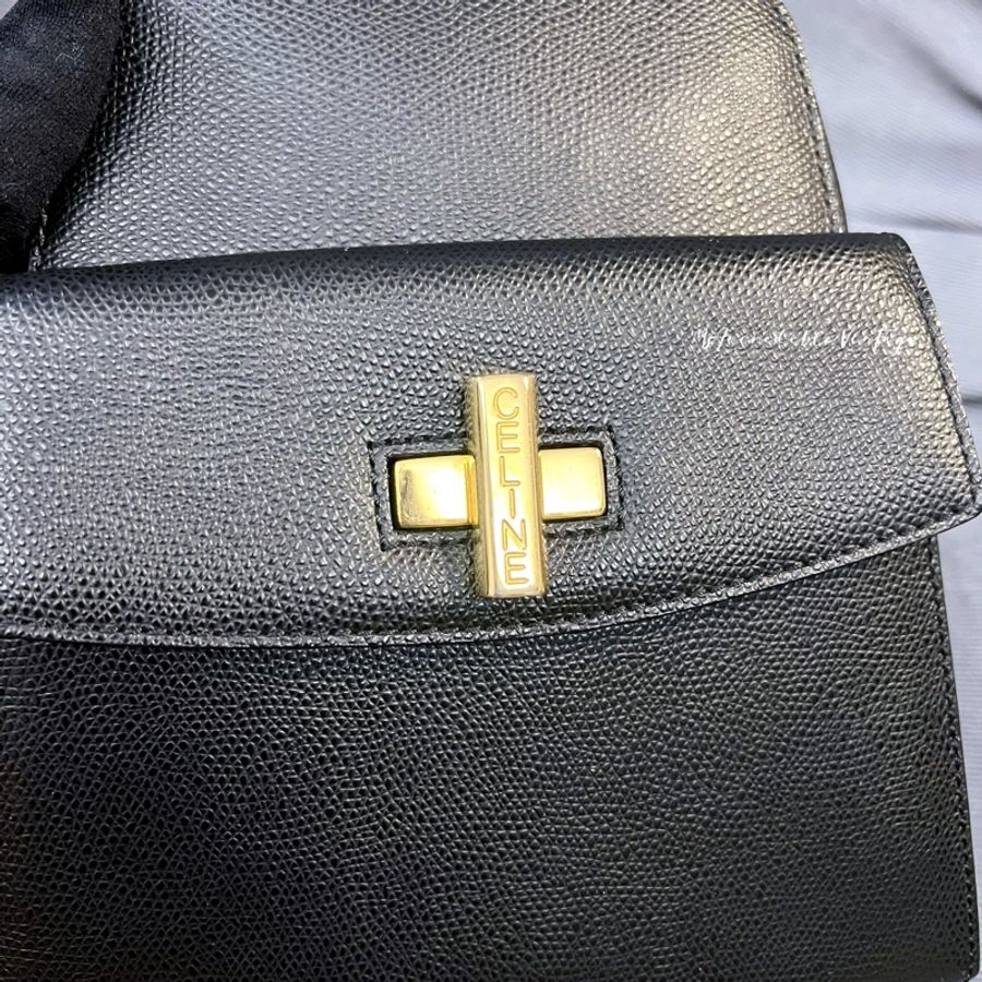 Celine 黑金小背包-10