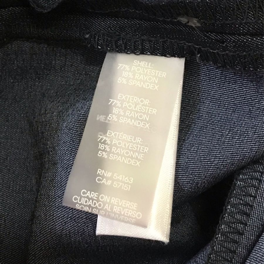 10)Calvin Klein正品深灰色金扣軟牛仔顯瘦洋裝 8號 M-L可穿-7