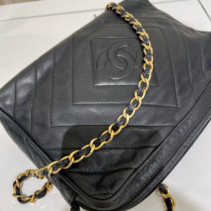 Chanel中古羊皮相機包 Chanel Vintage Lambskin Camera Bag-5