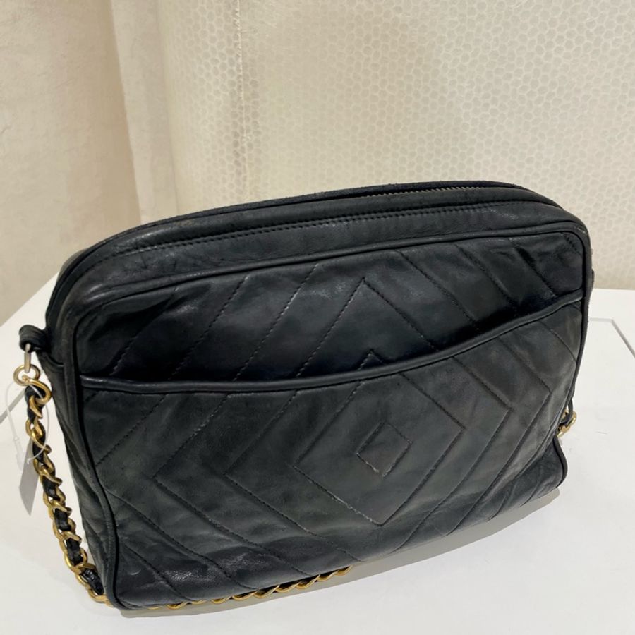 Chanel中古羊皮相機包 Chanel Vintage Lambskin Camera Bag-7