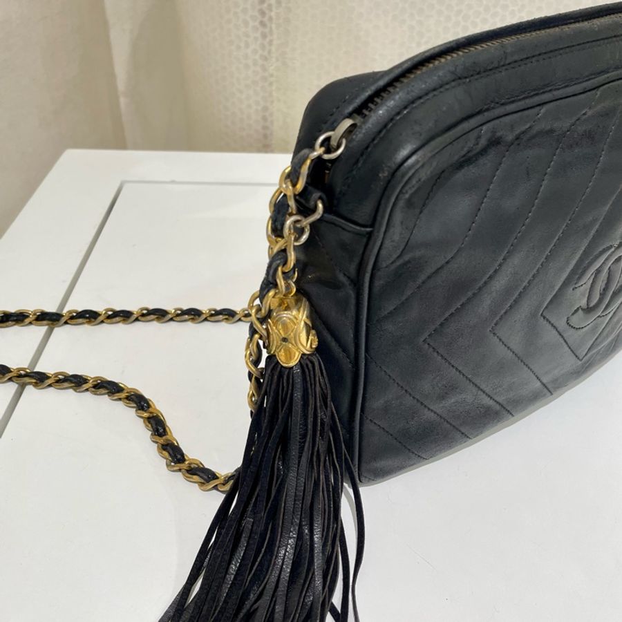 Chanel中古羊皮相機包 Chanel Vintage Lambskin Camera Bag-2