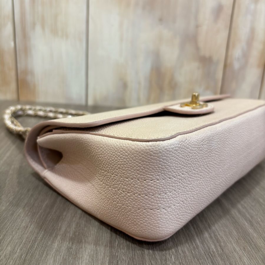 CHANEL A01112 粉膚 膚色 荔枝皮 金鍊 25 COCO 肩背包 斜背包 CF-13