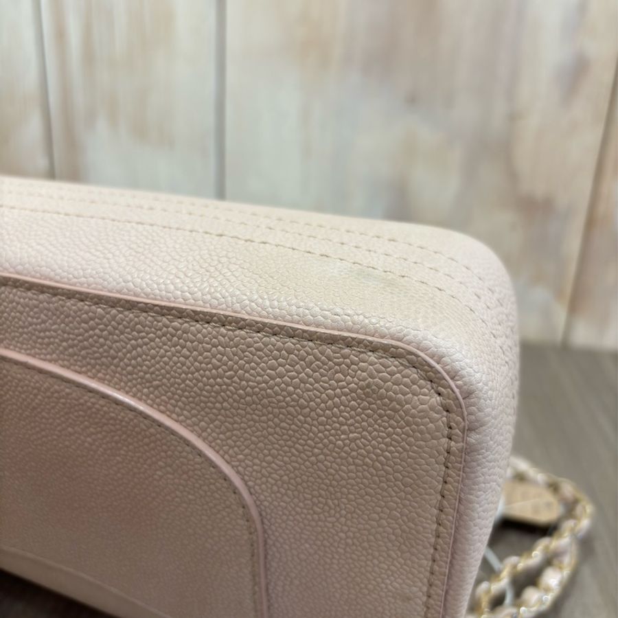 CHANEL A01112 粉膚 膚色 荔枝皮 金鍊 25 COCO 肩背包 斜背包 CF-16