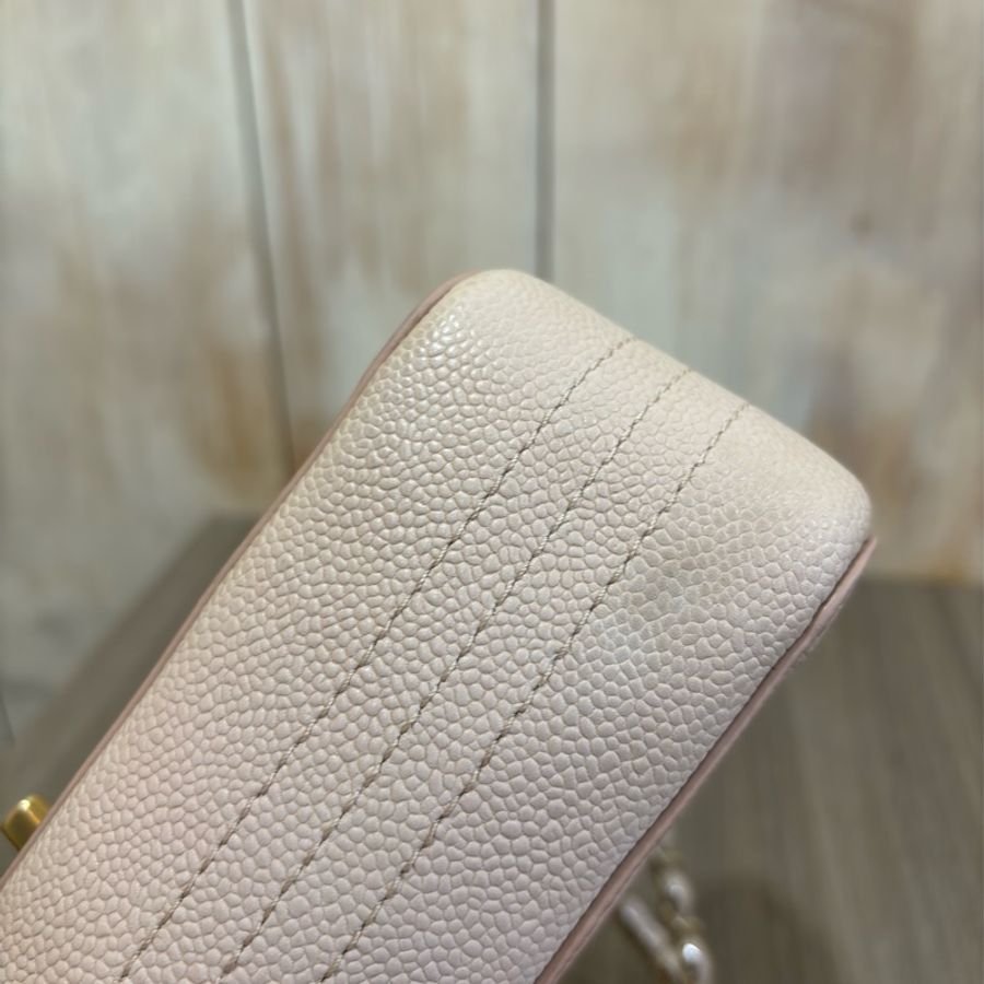 CHANEL A01112 粉膚 膚色 荔枝皮 金鍊 25 COCO 肩背包 斜背包 CF-22