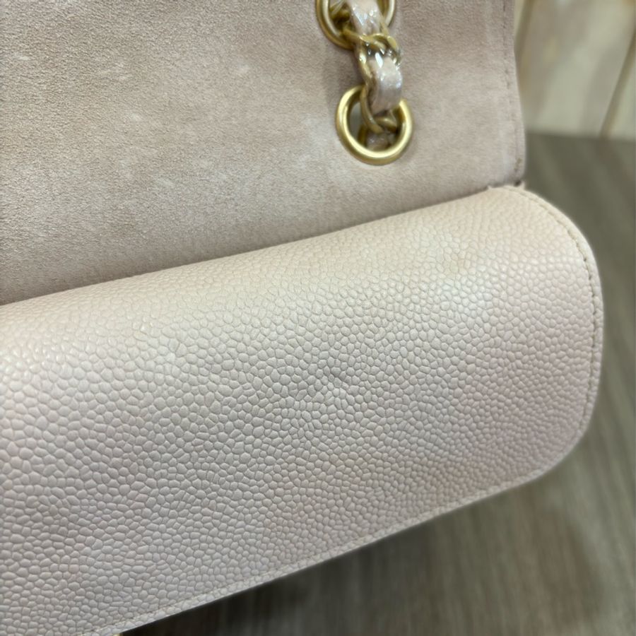 CHANEL A01112 粉膚 膚色 荔枝皮 金鍊 25 COCO 肩背包 斜背包 CF-25