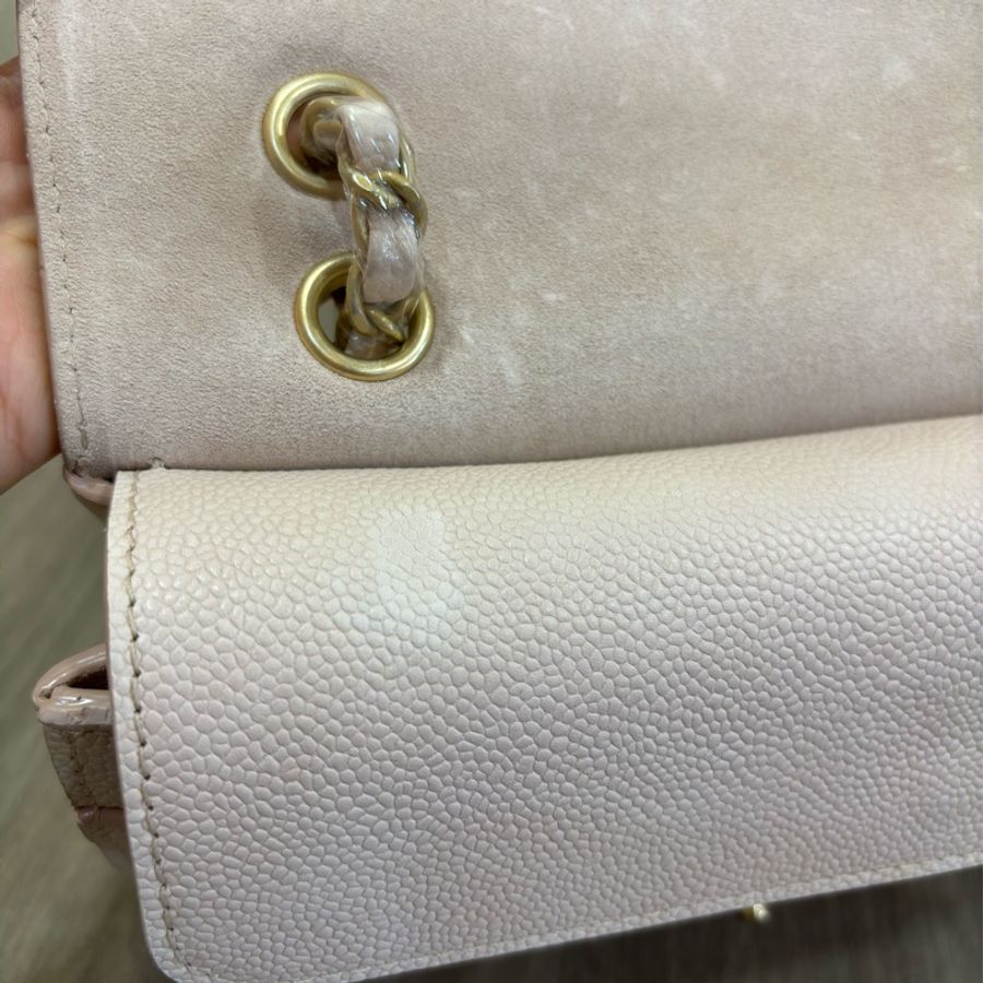 CHANEL A01112 粉膚 膚色 荔枝皮 金鍊 25 COCO 肩背包 斜背包 CF-26