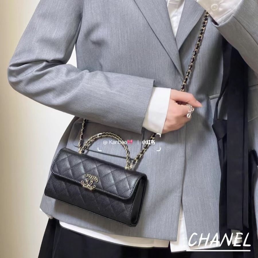 ⭐️Chanel 23P 荔枝牛皮手柄kelly包-0